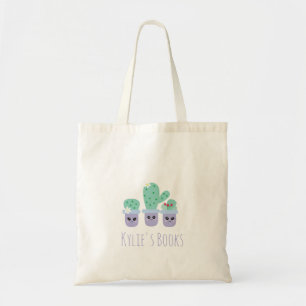 Bolsa Tote Saco de Transporte de Livros da Biblioteca de Cact