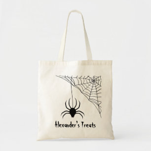 Bolsa Tote Saco de Tratamento de Halloween na Web de Aranha P