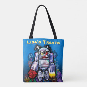 Bolsa Tote Saco de tratamento personalizado do Halloween