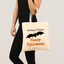Bolsa Tote Saco de Tratamento Personalizado Morcego Preto de 