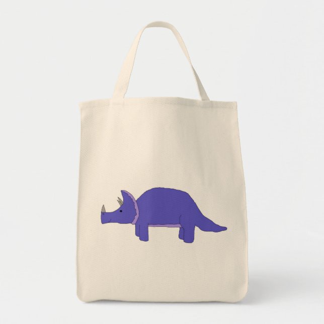 Bolsa Tote saco de Triceratops (Frente)