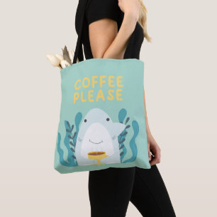 Bolsa Tote Saco de Tubarão-Café