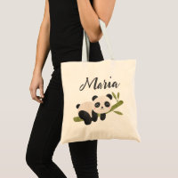 Saco de Urso Personalizado Panda com Bambu