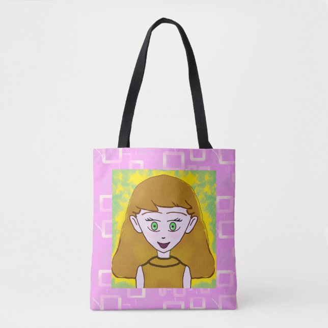 Bolsa Tote Saco de Urso Teddy com Gravata Borboleta Alegre (Frente)