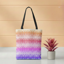Bolsa Tote Saco de Verão Arco-íris da Grade da Terra