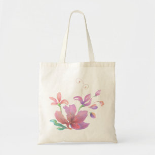 Bolsa Tote Saco desenhado mão da flor