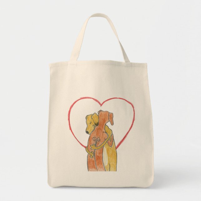 Bolsa Tote Saco do abraço de Rhodesian Ridgeback (Frente)
