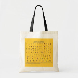 Bolsa Tote Saco do alfabeto de Braille