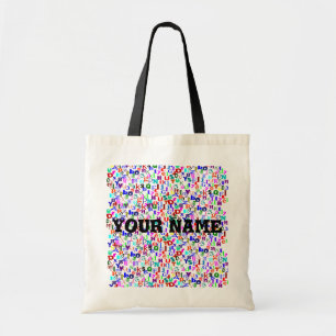Bolsa Tote Saco do alfabeto e dos números