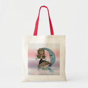 Bolsa Tote Saco do aniversário com fada bonito e príncipe d