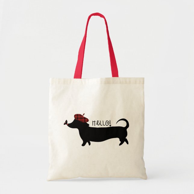 Bolsa Tote Saco do cão de salsicha (Frente)
