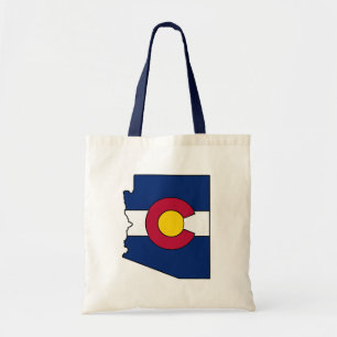 Bolsa Tote Saco do contorno da Arizona da bandeira do Colorad