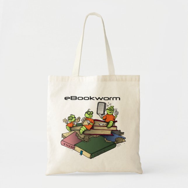 Bolsa Tote saco do eBookworm (Frente)