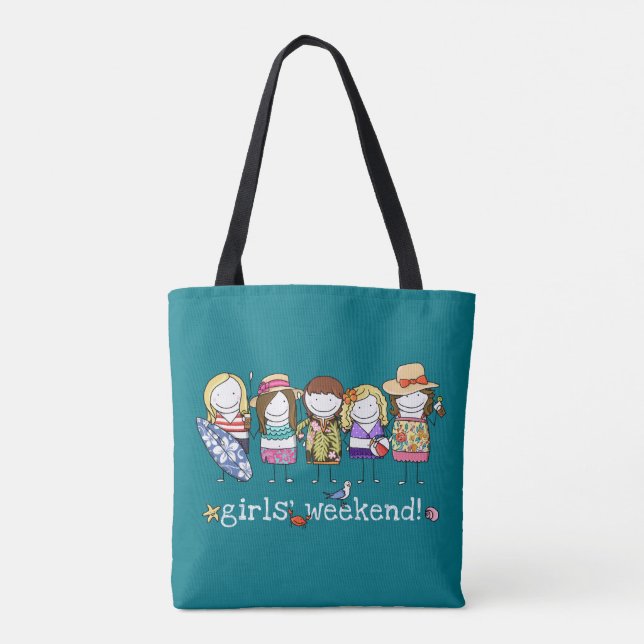 Bolsa Tote Saco do fim de semana da menina (Verso)