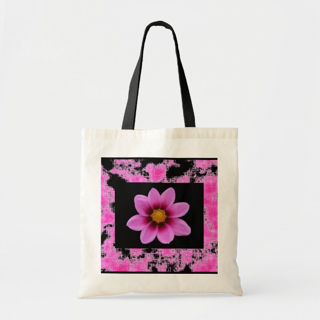Bolsa Tote Saco do Flor Rosa (Frente)