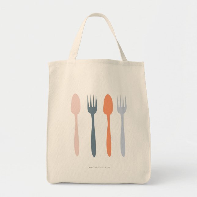 Bolsa Tote Saco do Fork e da Spoon (Frente)