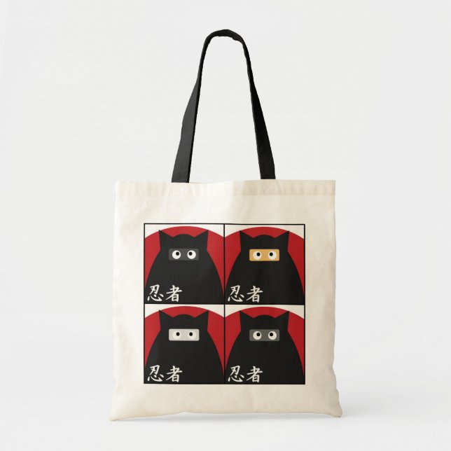 Bolsa Tote Saco do gatinho de Ninja (Frente)