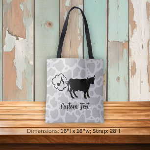 Bolsa Tote Saco do Ícone de Metano de Vaca