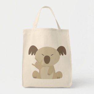 Bolsa Tote Saco do Koala do ASL eu te amo