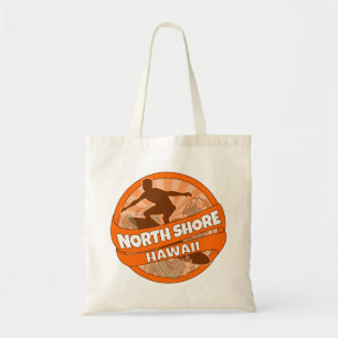 Bolsa Tote Saco do logotipo do surfista laranja North Shore H