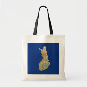Bolsa Tote Saco do mapa de Finlandia