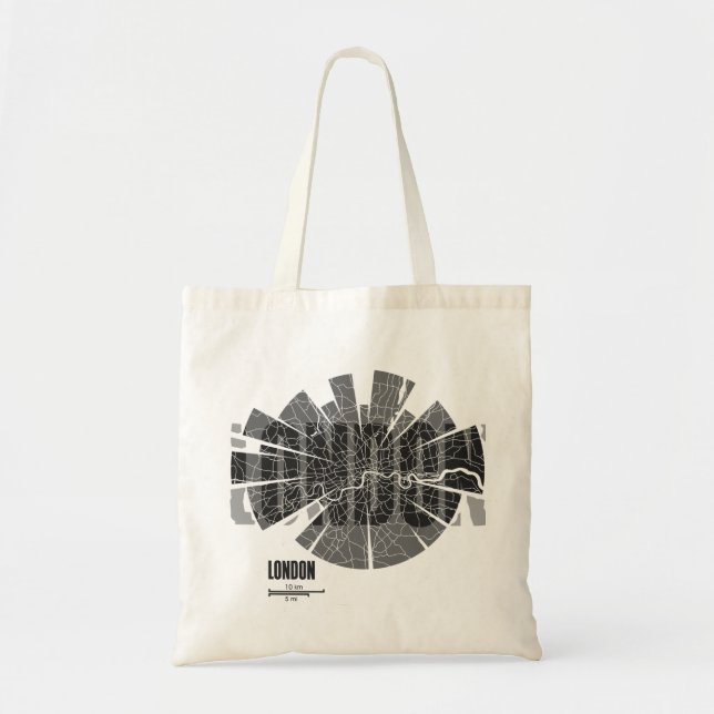 Bolsa Tote Saco do mapa de Londres (Frente)