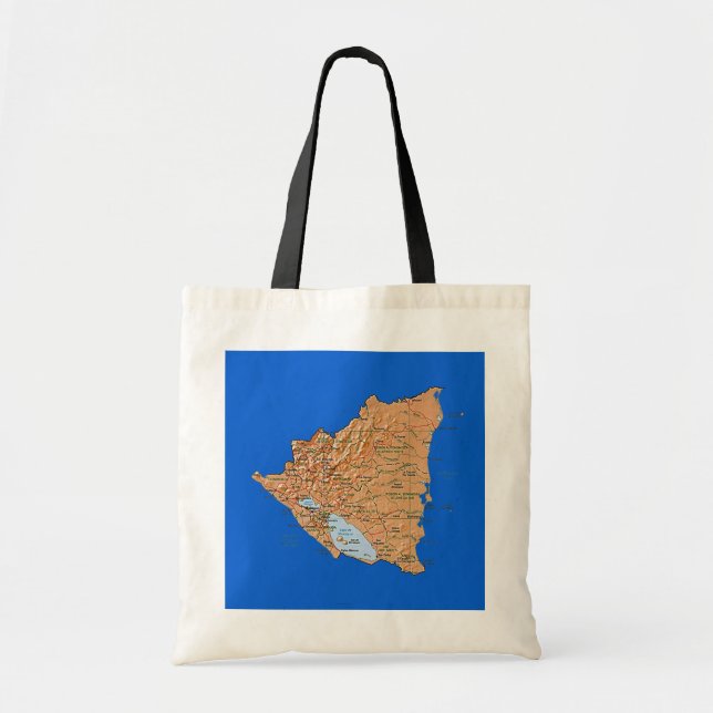 Bolsa Tote Saco do mapa de Nicarágua (Frente)
