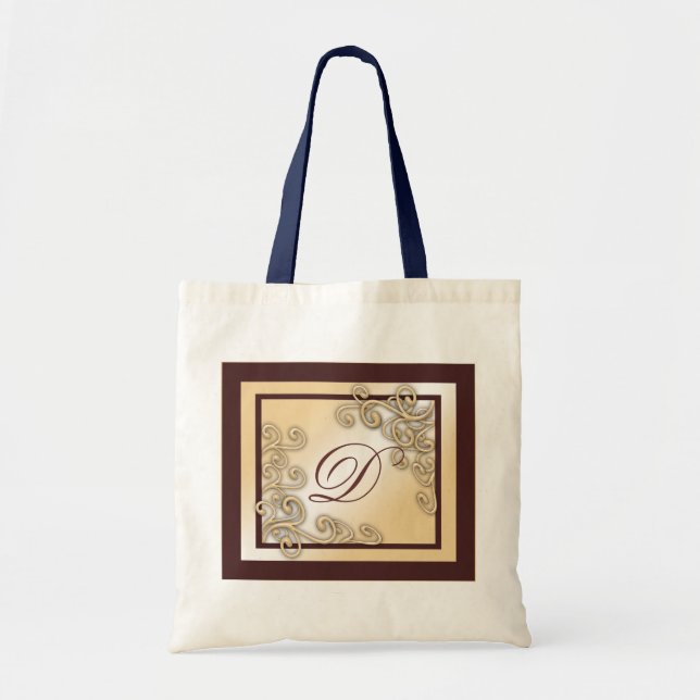 Bolsa Tote Saco do monograma D (Frente)