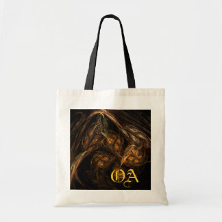 Bolsa Tote Saco do Monograma de Abstrato de Arte Mãe Terra
