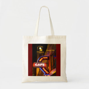 Bolsa Tote Saco do néon do sinal do café do mercado