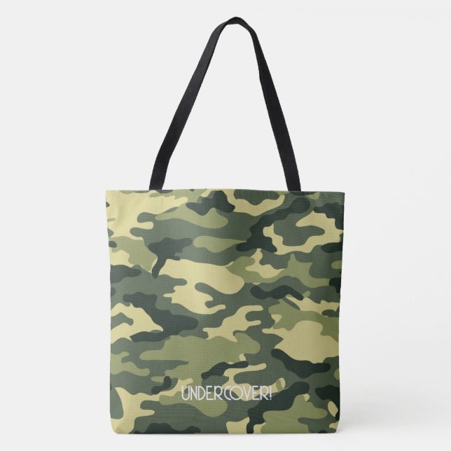 Bolsa Tote Saco do Ombro - Camuflagem Verde (Frente)