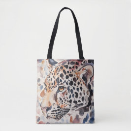Bolsa Tote Saco do Ombro da Cabeça do Pastel Leopardo