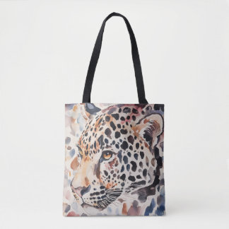Bolsa Tote Saco do Ombro da Cabeça do Pastel Leopardo