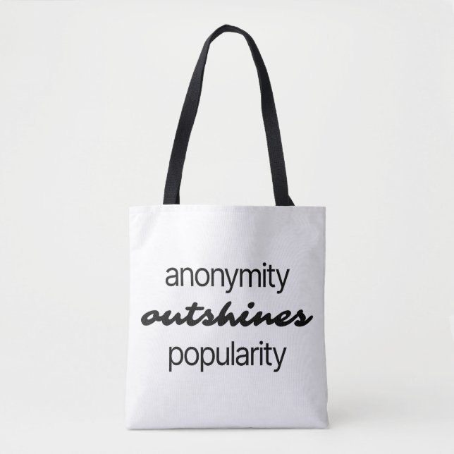 Bolsa Tote Saco do Ombro do Anonymity (Frente)