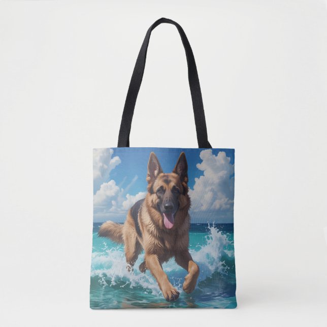 Bolsa Tote Saco do Ombro Elegante do german shepherd (Frente)