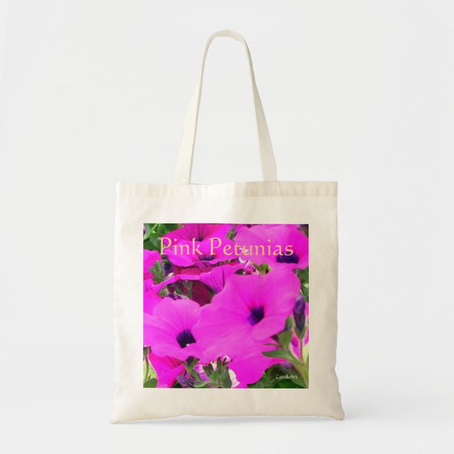 Bolsa Tote "Saco do orçamento dos petúnias cor-de-rosa" (Frente)