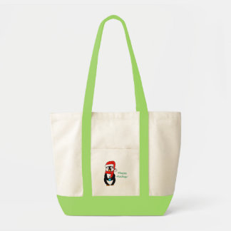 Bolsa Tote Saco do pinguim do Natal