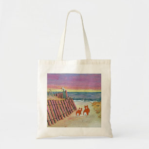 Bolsa Tote saco do por do sol do corgi
