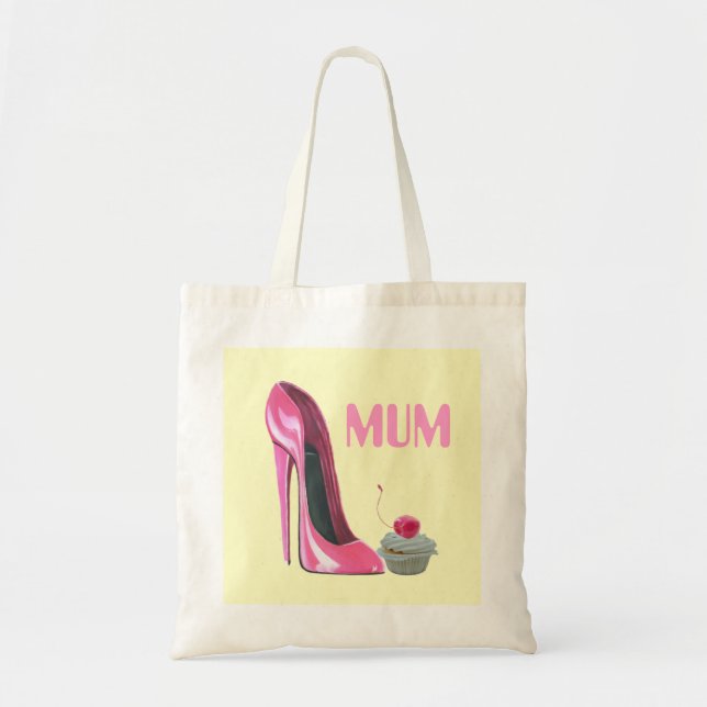 Bolsa Tote Saco do presente da mãe com os calçados e o (Frente)