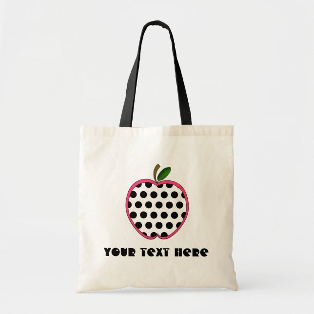 Bolsa Tote Saco do professor - bolinhas Apple (Frente)
