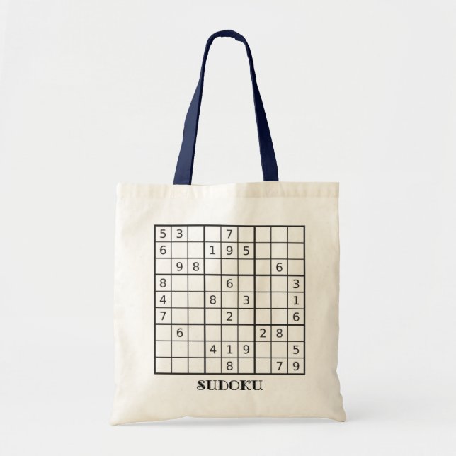 BOLSA TOTE SACO DO QUEBRA-CABEÇA DE SUDOKU (Frente)