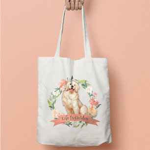 Bolsa Tote Saco do Retriever de Ouro Cujo