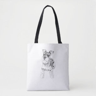 Bolsa Tote Saco do Schnauzer diminuto