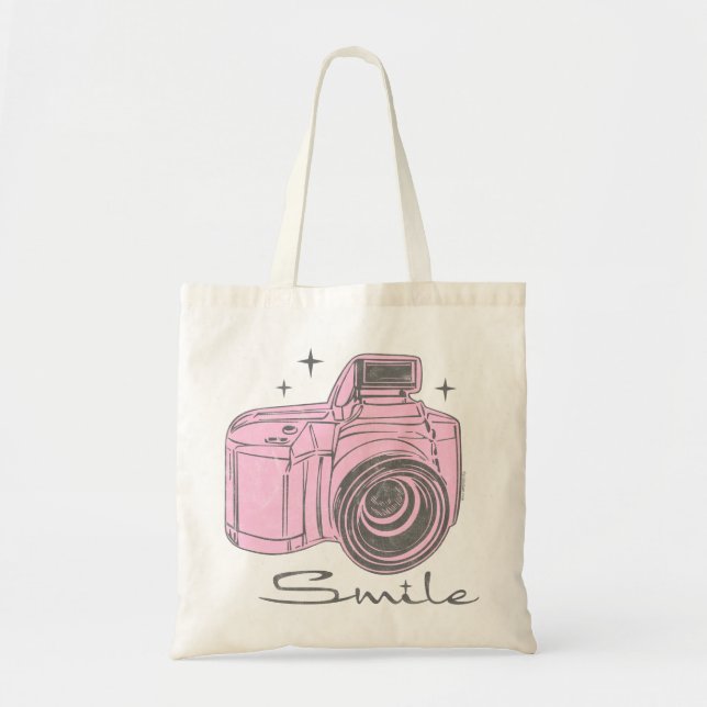 Bolsa Tote Saco do sorriso da câmera (Frente)