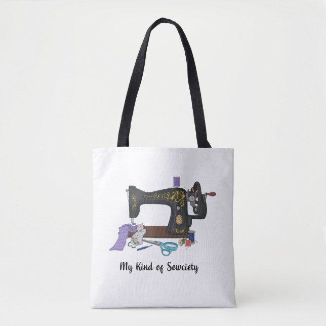 Bolsa Tote Saco do Toque de Costura (Frente)