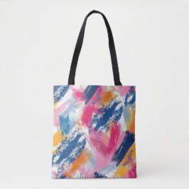 Bolsa Tote Saco do Toque de Escoamento de Abstrato Vibrante