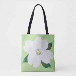 Bolsa Tote Saco do Toque de Flor de Madeira