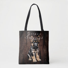 Bolsa Tote Saco do Toque de Puppy do german shepherd