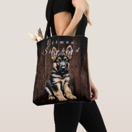 Bolsa Tote Saco do Toque de Puppy do german shepherd