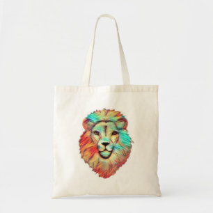 Bolsa Tote Saco do Tote da Cabeça do Leão Vibrante